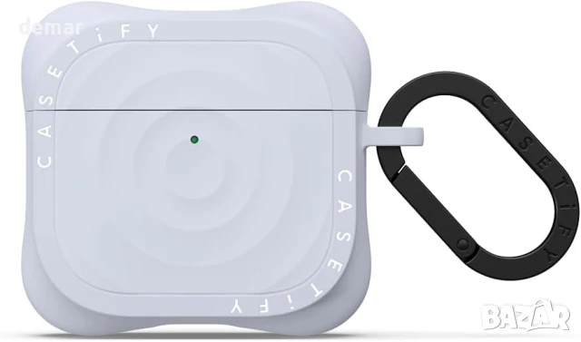 Кейс CASETiFY Ripple Airpods (1/2 поколение) с пръстен-цвят Periwinkle