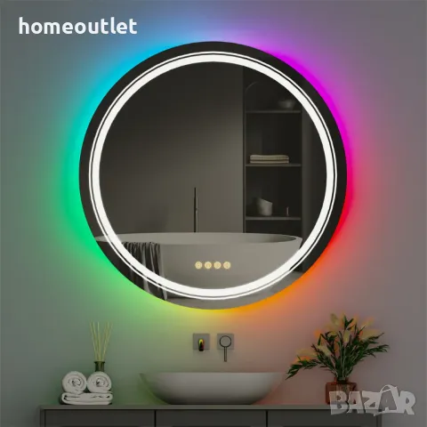 ПРОМОЦИЯ LED огледало за баня с кръгла форма LUVODI KC-JJ1818-EU
