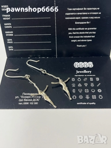 Сребърни обеци →
		Обява 52574304