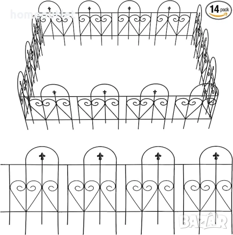 ПРОМОЦИЯ Модулна декоративна ограда за двор, 7 части ELEVENS A-HW89008