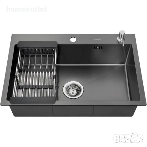 ПРОМОЦИЯ Кухненска мивка от неръждаема стомана с нано покритие 06-LSF0604 (HANDMADE KITCHEN SINK)