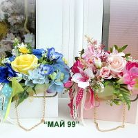 Подаръчна чантичка с цветя, снимка 4 - Подаръци за рожден ден - 45527832