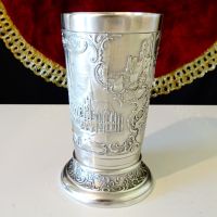 Чаша от калай с изображения от Кьолн. , снимка 7 - Антикварни и старинни предмети - 45204470