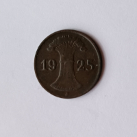1 пфенниг 1925 Германия J , снимка 3 - Нумизматика и бонистика - 45039908