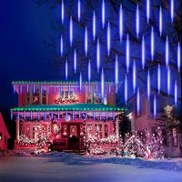 Нови 480 LED Коледни Външни Светлини Метеоритен Дъжд 7.6м Украса двор градина, снимка 1 - Други - 45623897