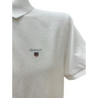Мъжки полошърт GANT размер L / XL бяла тениска, снимка 2 - Тениски - 45748990