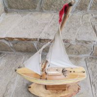 Старо дървено корабче, снимка 3 - Антикварни и старинни предмети - 45820384