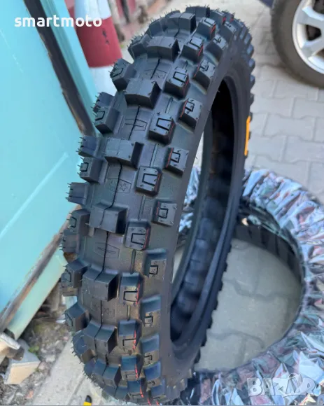 мотокрос гума hard 110/90/19 mx3.1 червена линия 059, снимка 1