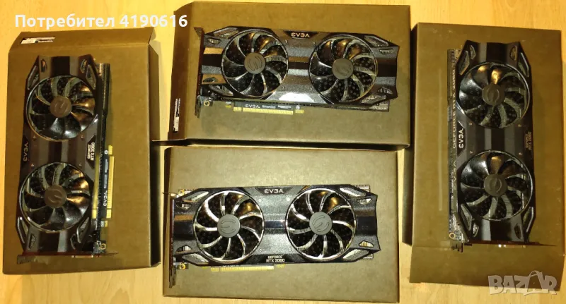 Продавам 4 бр. EVGA GeForce RTX 2060 SC ULTRA GAMING 6 GB , снимка 1