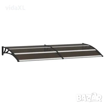 vidaXL Навес за врата черен 200x75 см PC（SKU:144825）, снимка 1