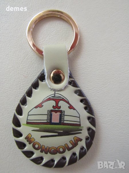 Автентичен кожен ключодържател от Монголия-серия, снимка 1