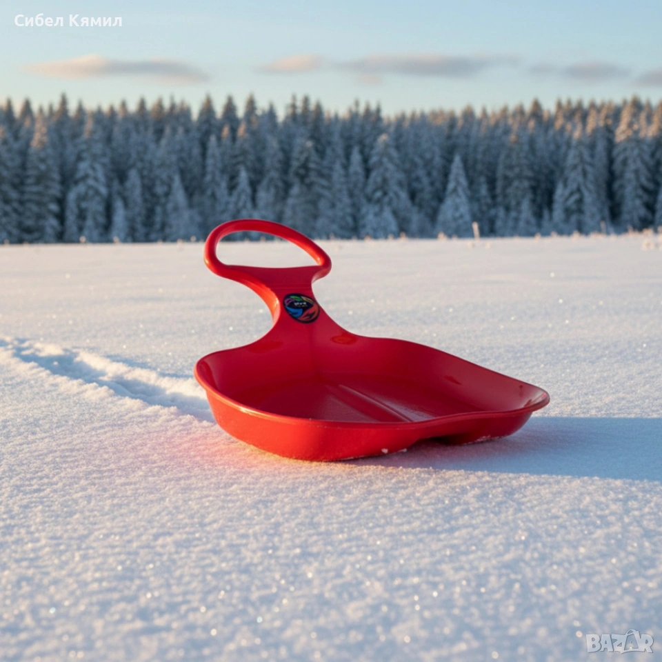 Едноместна шейна, пластмасова с дръжка , снимка 1