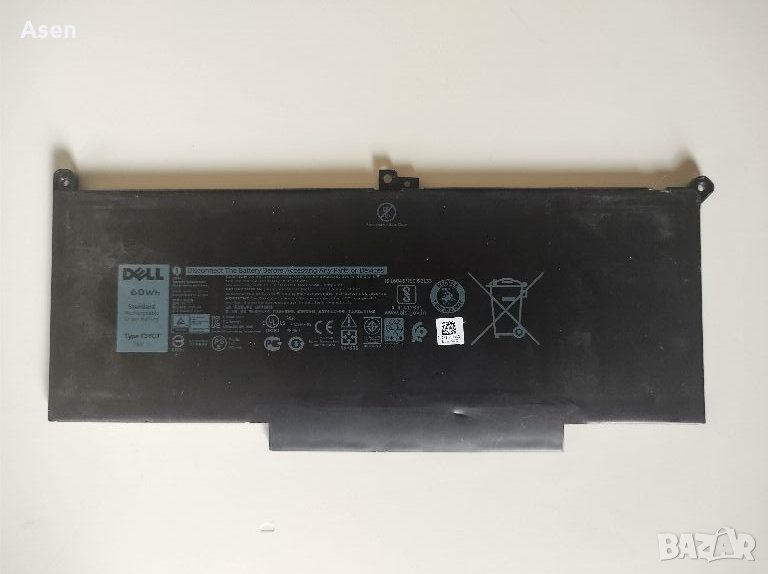 Dell Latitude 7280, 7290, 7380,7390, 7480, 7490 батерия F3YGT , снимка 1