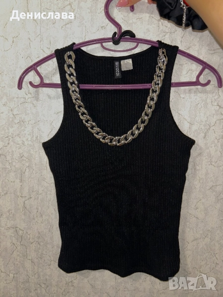 Елегантен потник с верига , снимка 1
