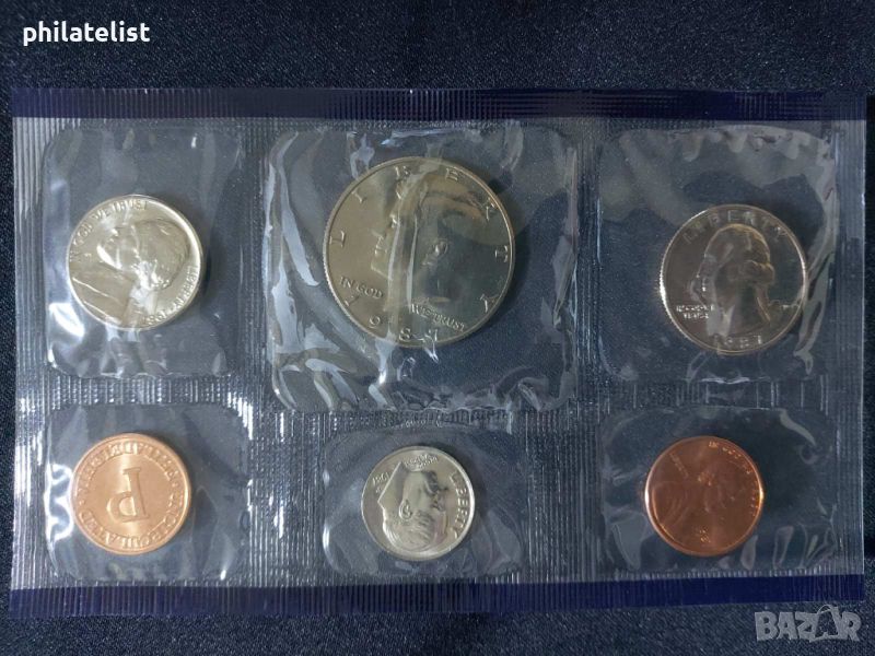 Комплектен сет - САЩ от 6 монети - 1987 година P - Филаделфия, снимка 1