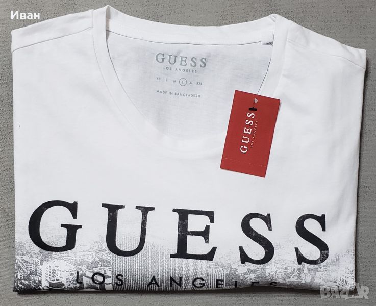 Нови оригинални фланелки GUESS - 100% памук, размер - L., снимка 1