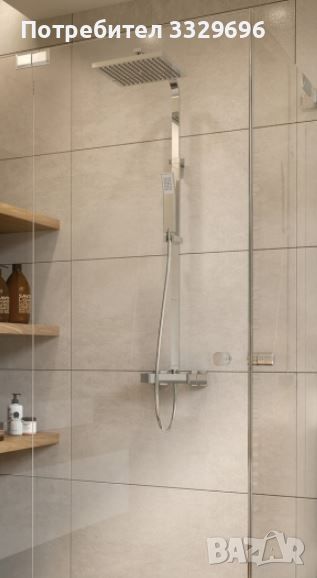 Gedy G-Star квадратна душ колона с термостат, снимка 1