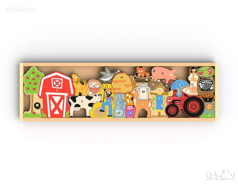 Дървен пъзел Ферма, снимка 1