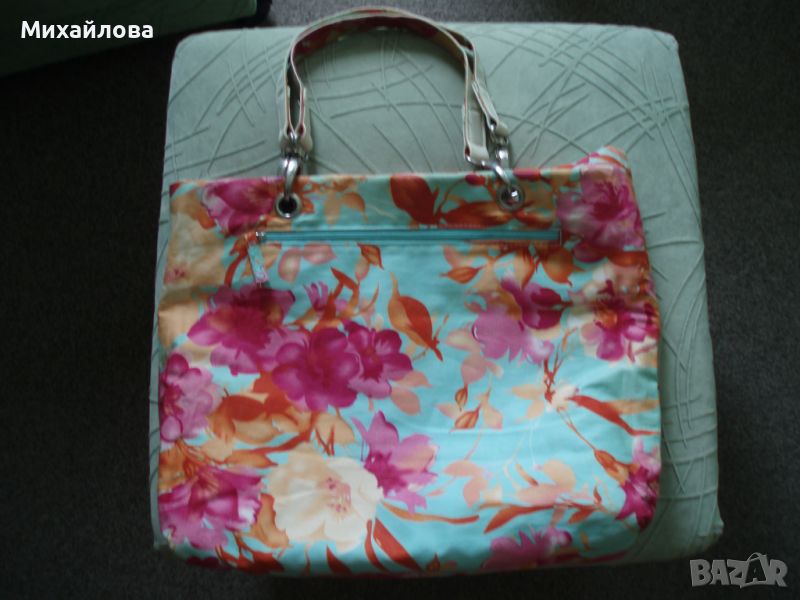 Лятна чанта Sisley на цветя с две лица, снимка 1