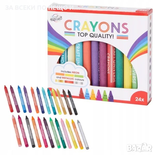 24 бр Восъчни пастели, снимка 1