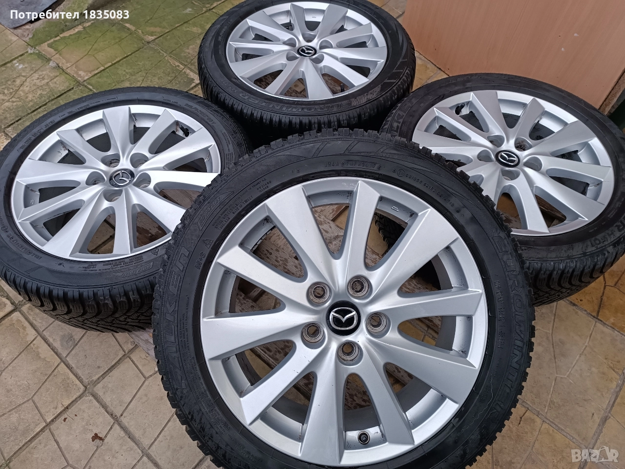 Лети джанти 17ки 5х114.3 Mazda + зимни гуми 215/50/17 Falken, снимка 1