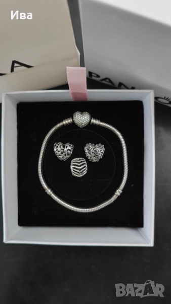 Pandora гривна, талисмани и пръстени, снимка 1