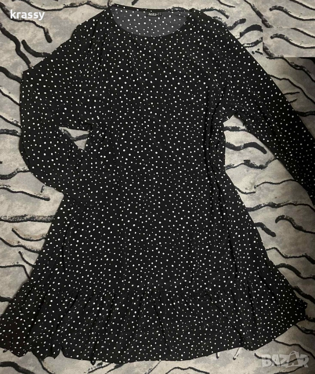 Страхотна голяма дамска рокля на точки (размер 2ХЛ), снимка 1