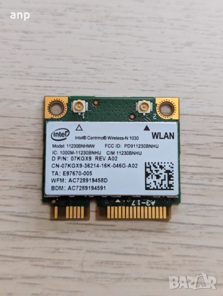  Intel Centrino N 1030 WiFi карта за лаптоп, снимка 1