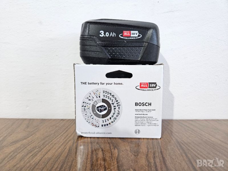 Зелен BOSCH 18V 3Ah Нова Батерия , снимка 1