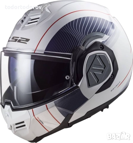 Отваряeмa мото Каска LS2 FF906 ADVANT COOPER WHITE/BLUE, снимка 1