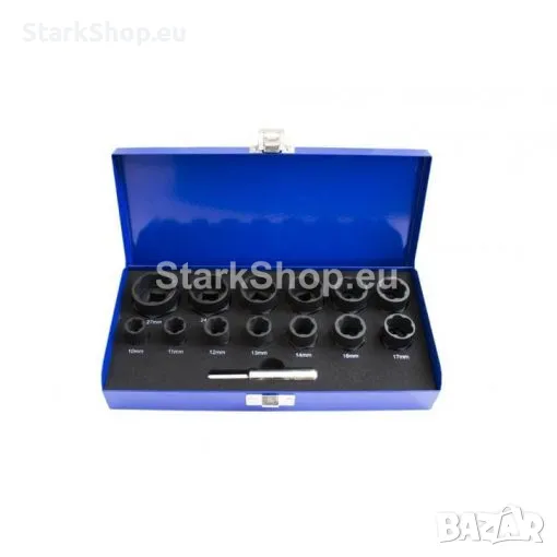 Екстрактори Комплект 14 части 10-27мм , HAWEK за Повредени Болтове и Гайки, снимка 1