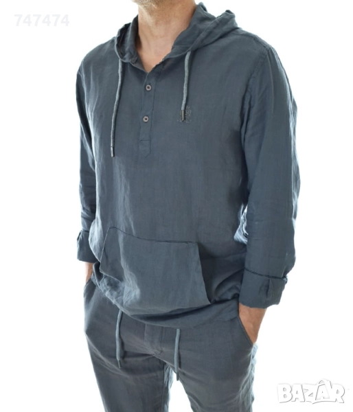 Ленен Мъжки Суичър, снимка 1