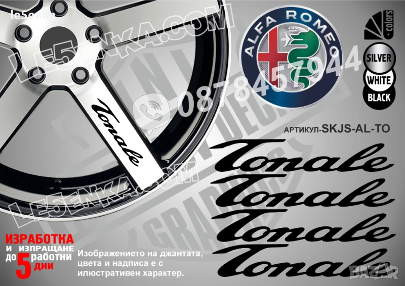 Alfa Romeo Tonale надписи за спици, снимка 1