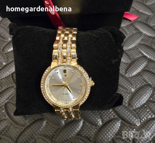 Дамски луксозни часовници с кристали — метална верижка — различни модели и цветове, снимка 11 - Дамски - 54233069