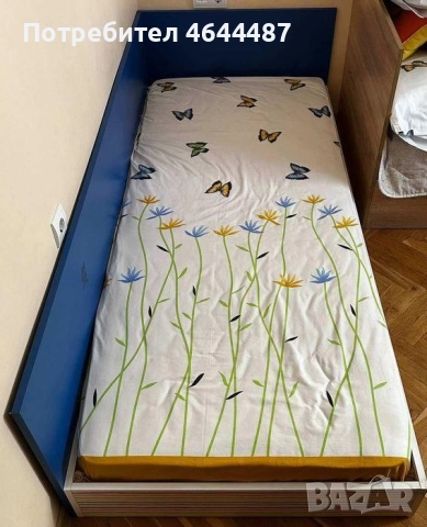 Единично легло с еднолицев матрак, спешна продажба, снимка 2 - Спални и легла - 52329484