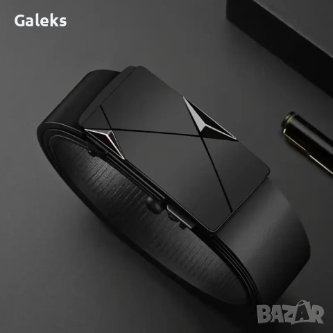 Официални Мъжки колани с 3ри модела автоматична катарама / Черна естествена кожа!!, снимка 11 - Колани - 49756764