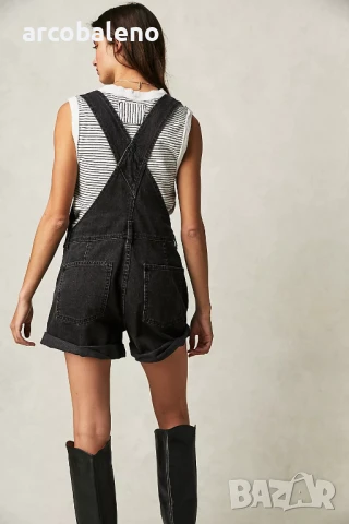 Дамски дънков къс гащеризон, 3цвята , снимка 7 - Гащеризони - 50744136