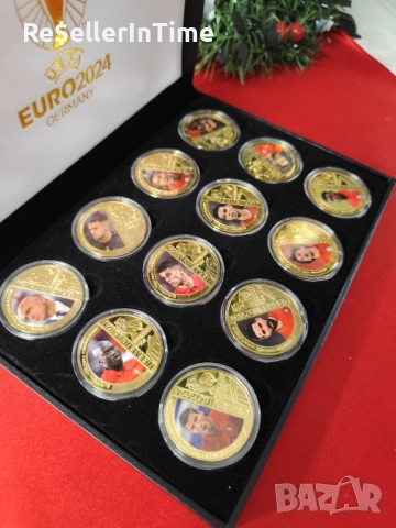 Euro 2024 Germany Лот от 12 плакета с футболисти, в кутия, снимка 9 - Нумизматика и бонистика - 52878870