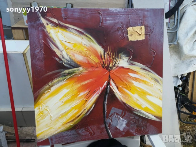 ЦВЕТЕ-КАРТИНА 60Х60СМ 1510251556, снимка 2 - Картини - 52064224