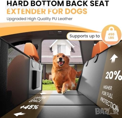 Нов протектор за задна седалка за куче черен, непромокаем, универсален, снимка 3 - За кучета - 51500459