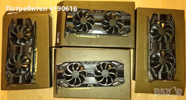 Продавам 4 бр. EVGA GeForce RTX 2060 SC ULTRA GAMING 6 GB , снимка 1 - Видеокарти - 48359581