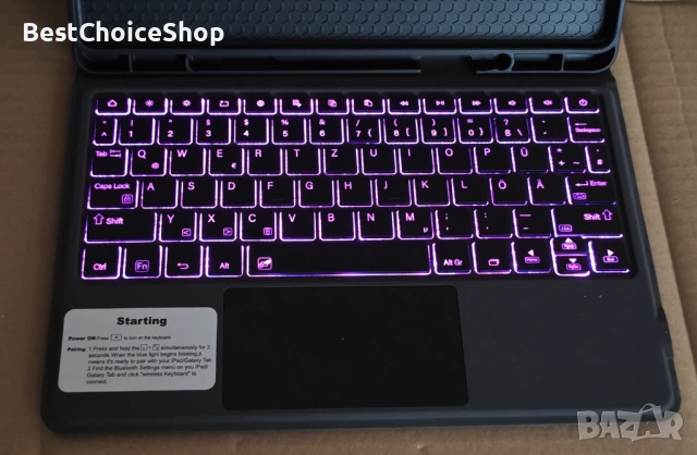 Kалъф с клавиатура за Samsung Galaxy Tab S6 Lite – 10.4 инча, снимка 3 - Калъфи, кейсове - 53083695