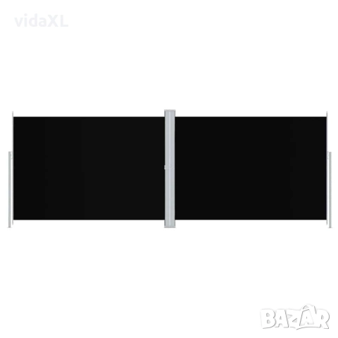 vidaXL Прибираща се странична тента, черна, 220x600 см(SKU:318012), снимка 1