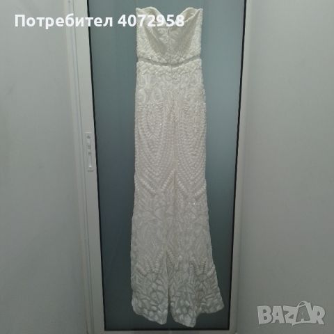 Дълга Булченска Рокля с Маниста, снимка 4 - Сватбени рокли - 45557331
