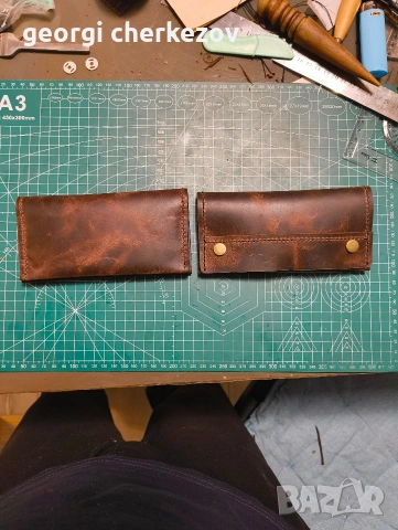 портмонета и калъфи за тютюн от естествена кожа ръчна изработка , снимка 3 - Портфейли, портмонета - 53917487
