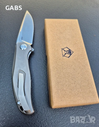 Сгъваем нож SHIROGOROV модел 2025г,стомана М390,титаниева дръжка,SH203, снимка 6 - Ножове - 51037496