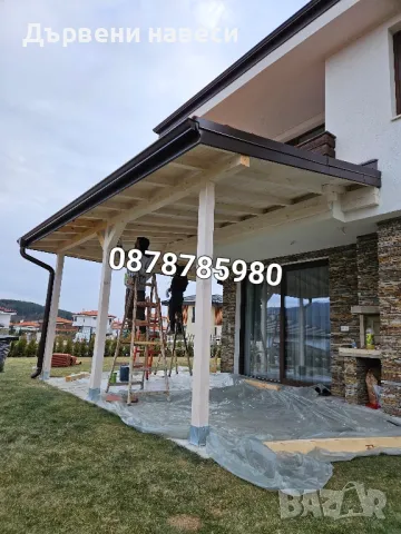 Дървени нвеси Дървени беседки Дървени Навес , снимка 17 - Ремонти на покриви - 48969844