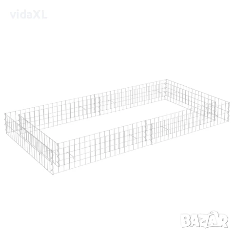 vidaXL Габион повдигната леха, поцинкована стомана, 200x100x20 cм(SKU:151312), снимка 1
