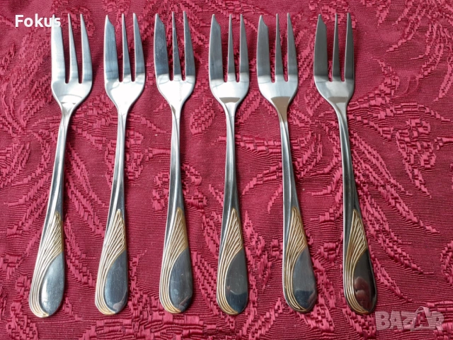 Луксозни прибори вилички Edelstahl Rostfrei - 6 бр. нови