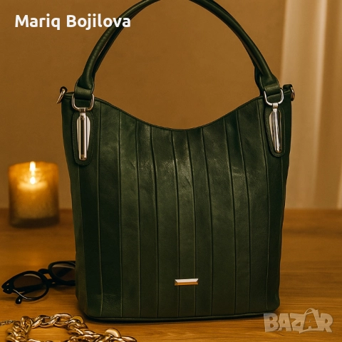 Дамска чанта с голямо отделение и елегантен дизайн, снимка 7 - Чанти - 51609794